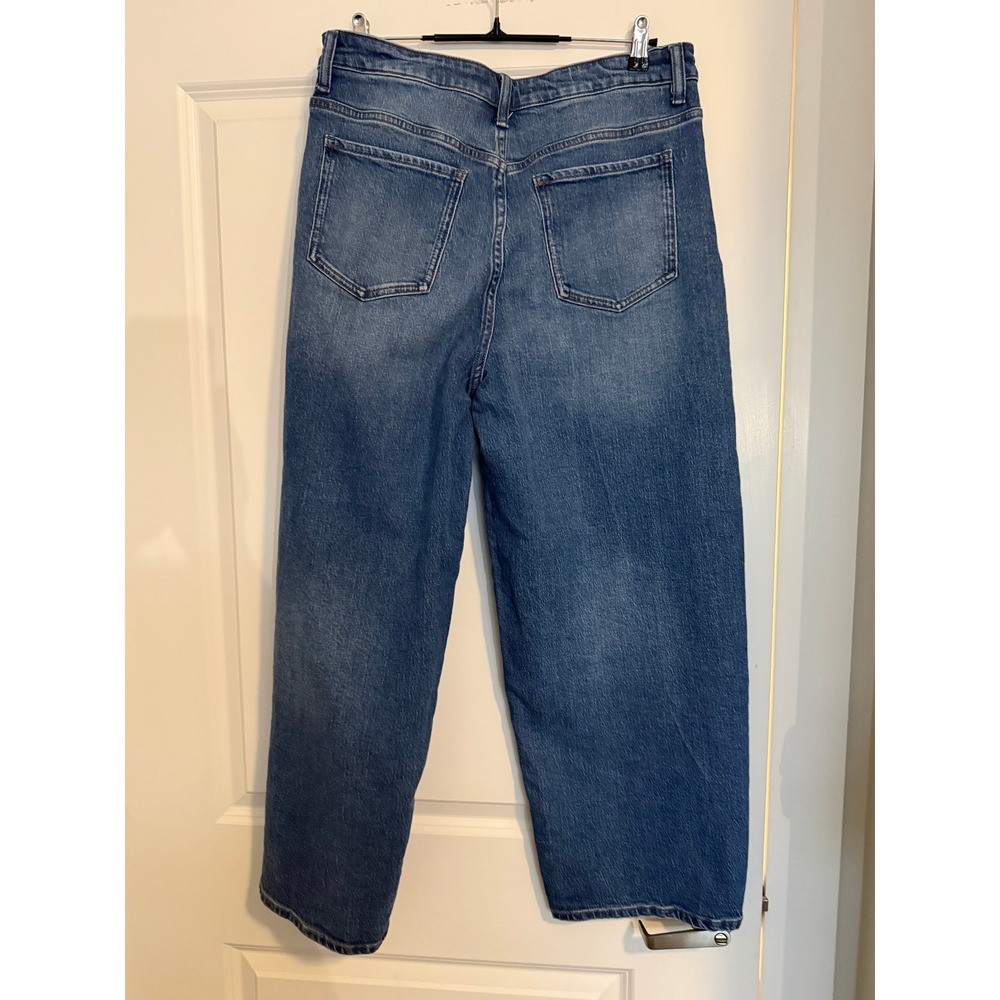 Quince Bella Stretch Barrel Jeans Atlantic Blue 32 Organic Cotton 28 Inseam - Picture 3 of 10